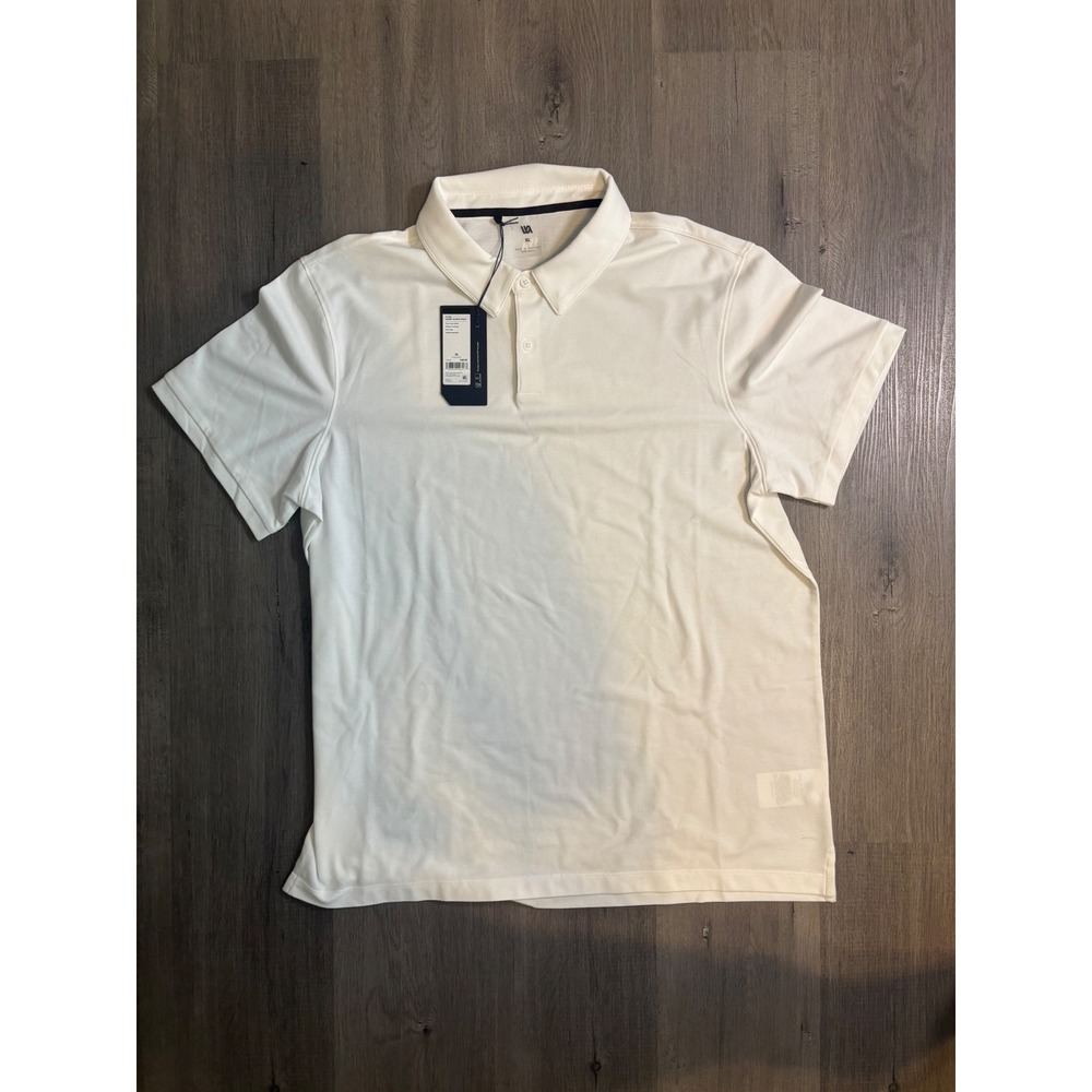 VRST Short Sleeve Polo Mens XL Pure White Club Performance Stretch NWT